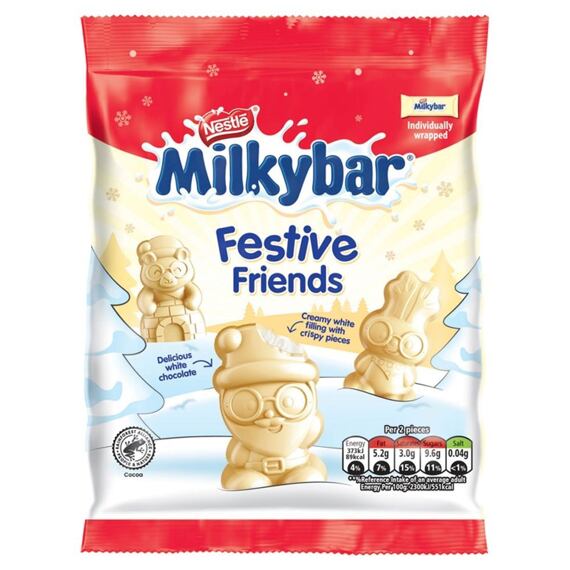 Nestlé Milkybar vánoční postavičky z bílé čokolády 57 g