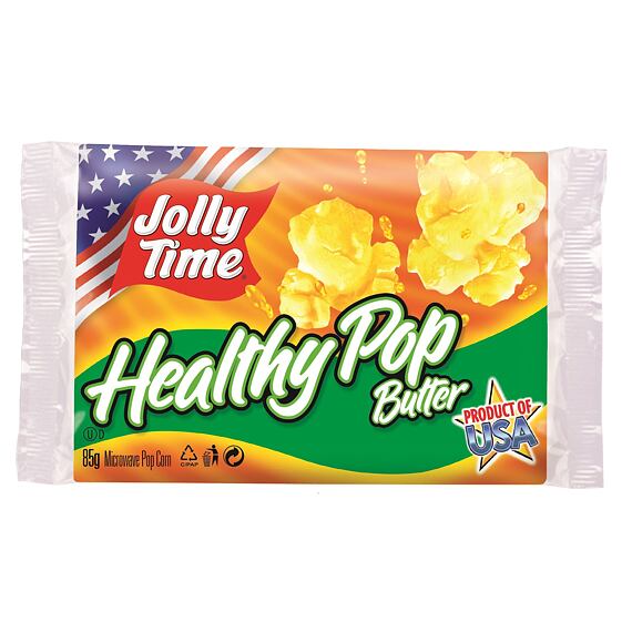 Jolly Time Healthy Pop Butter nízkokalorický popkorn s máslovou příchutí 85 g Celé Balení 18 ks