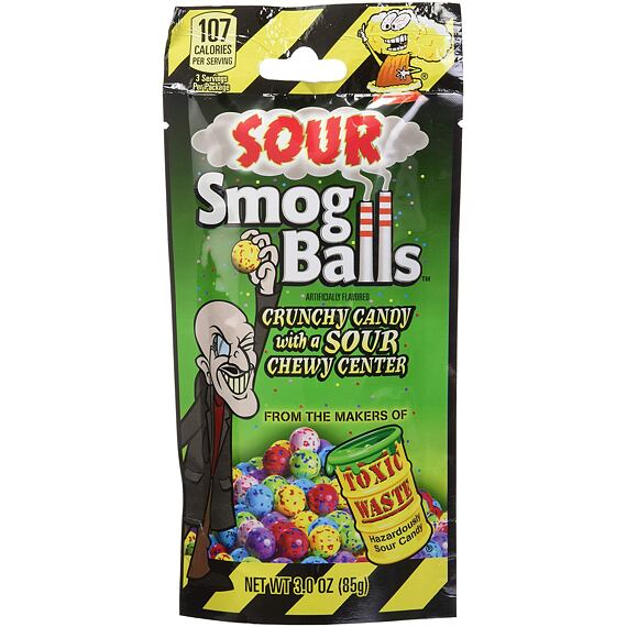 Toxic Waste Smog Balls sour candy 85 g