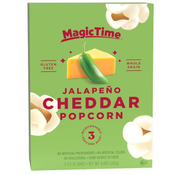 Magic Time popcorn with cheddar flavor and jalapeños 3 x 80 g