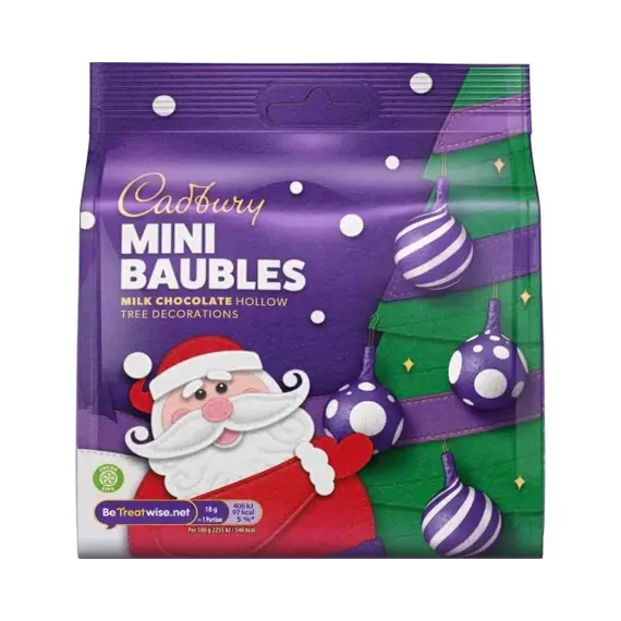 Cadbury Mini Baubles čokoládové ozdoby na vánoční stromeček 72 g