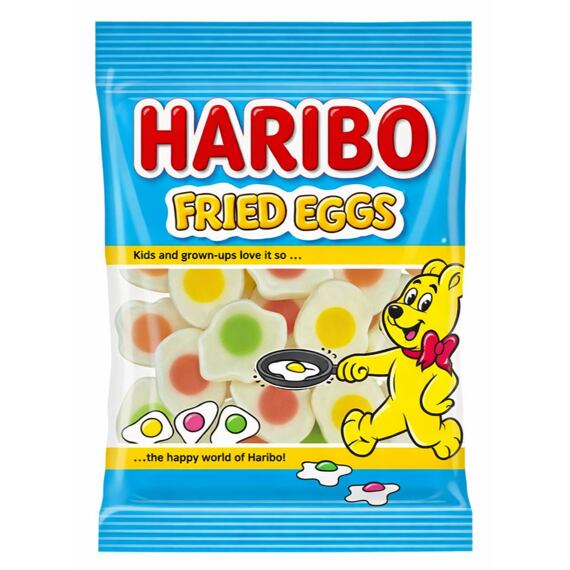Haribo Fried Eggs chewy candies in the shape of bull's-eyes with fruit flavors 60 g
