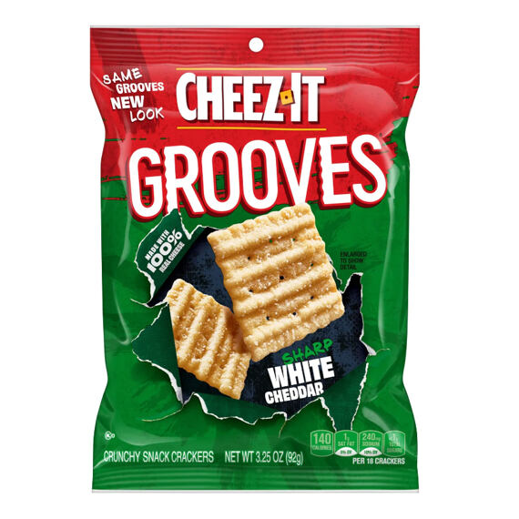 Cheez-It Grooves pšeničné krekry s příchutí sýru White Cheddar 92 g
