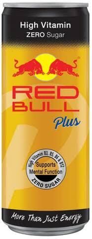 Red Bull TH Zero Plus with added vitamins, 250 ml; Full case of 24 pcs