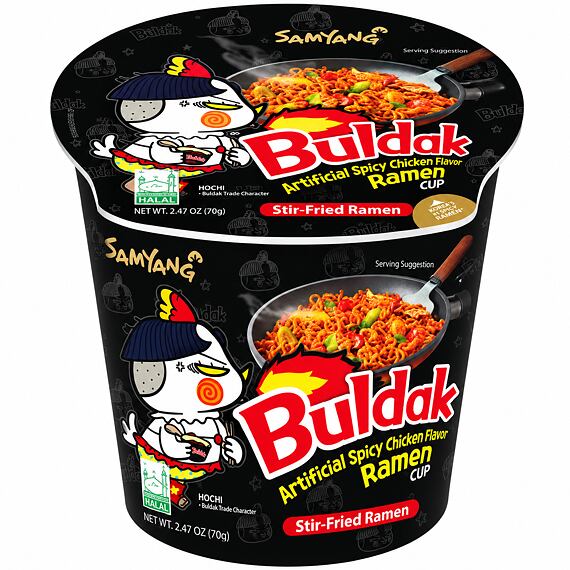 Samyang Buldak Cup instantní pálivé těstoviny s kuřecí příchutí 70 g