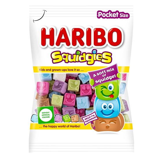 Haribo PL Squidgies želé s příchutí ovoce a cola 80 g