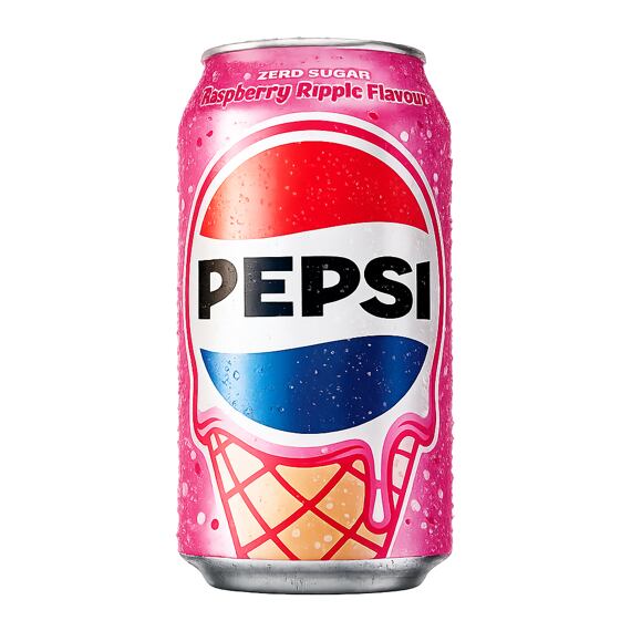 Pepsi UK Raspberry Ripple Zero s příchutí malinové a vanilkové zmrzliny 330 ml