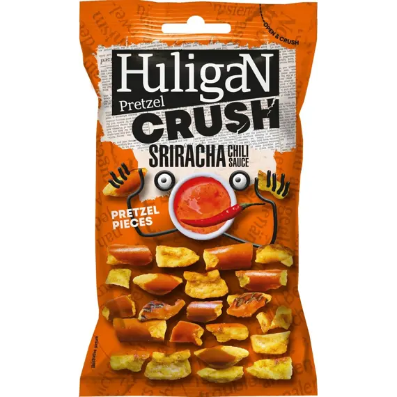 Huligan Crush preclíky s příchutí sriracha a chilli 65 g
