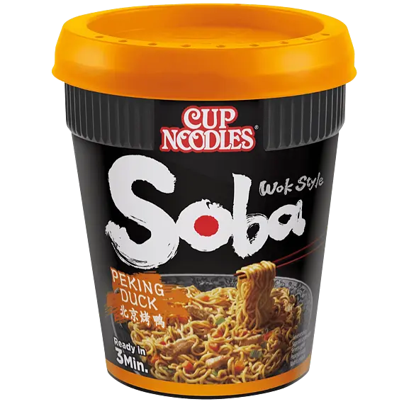 Nissin Soba Cup Instant Noodles with Peking Duck Flavor, 90 g