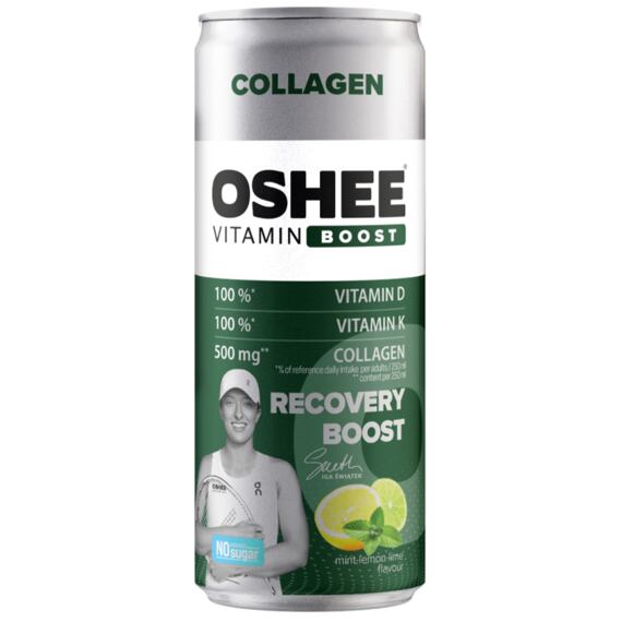 OSHEE Vitamin Boost zero kolagen příchuť máta a citron 250 ml