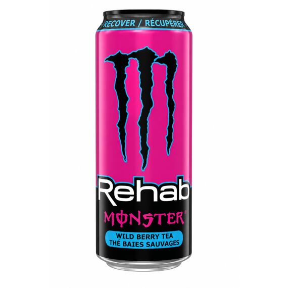 Monster CA Rehab Wild Berry Tea sycený energetický nápoj s příchutí lesních plodů 458 ml
