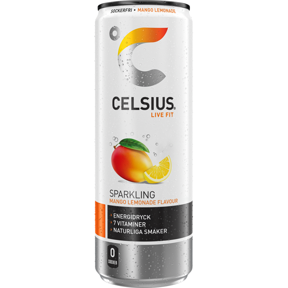 Celsius UK vitaminizovaný energetický nápoj bez cukru s příchutí manga a citronu 355 ml