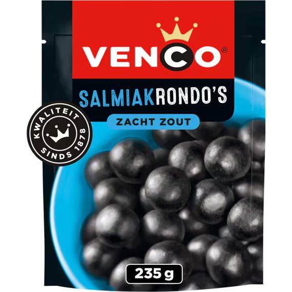 Venco měkké lékořicové bonbony se salmiakem 235 g