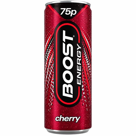 Boost energetický nápoj s třešňovou příchutí 250 ml PM
