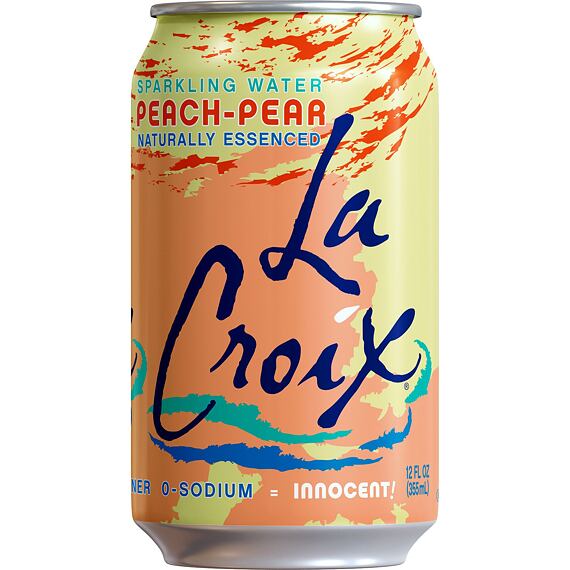 La Croix sycený nápoj s příchutí hrušky a broskve 355 ml