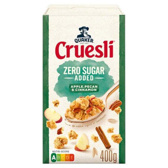 Quaker Cruesli müsli bez cukru s jablky, pekanovými ořechy a skořicí 400 g