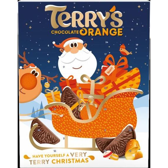 Terry's adventní kalendář z mléčné čokolády s příchutí pomeranče 106 g