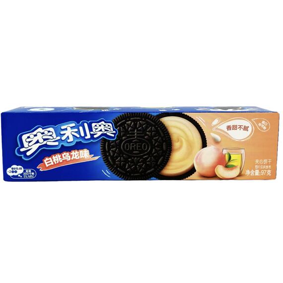 Oreo sušenky s náplní s příchutí bílé broskve 97 g