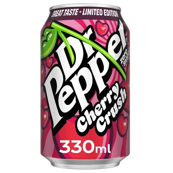 Dr Pepper Cherry Crush sycený nápoj s třešňovou příchutí bez cukru 330 ml PM