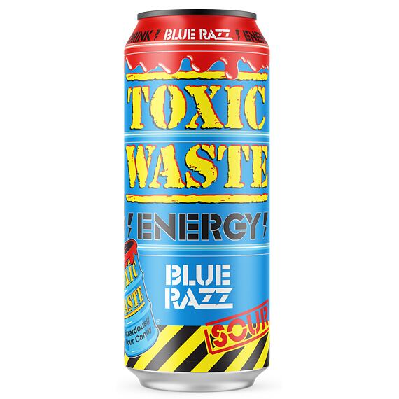 Toxic Waste energy drink with blue raspberry flavor 500 ml