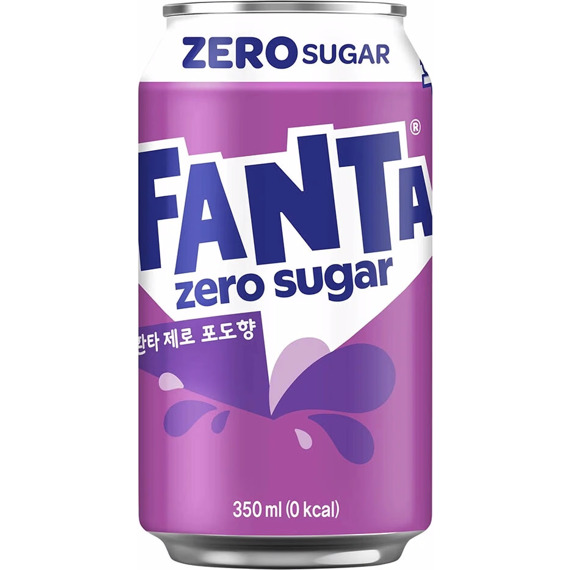 Fanta sycený nápoj s hroznovou příchutí bez cukru 350 ml