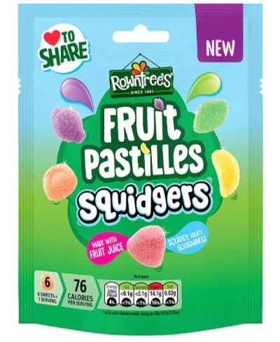 Rowntree's Fruit Pastilles želatinové bonbony s ovocnými příchutěmi 120 g