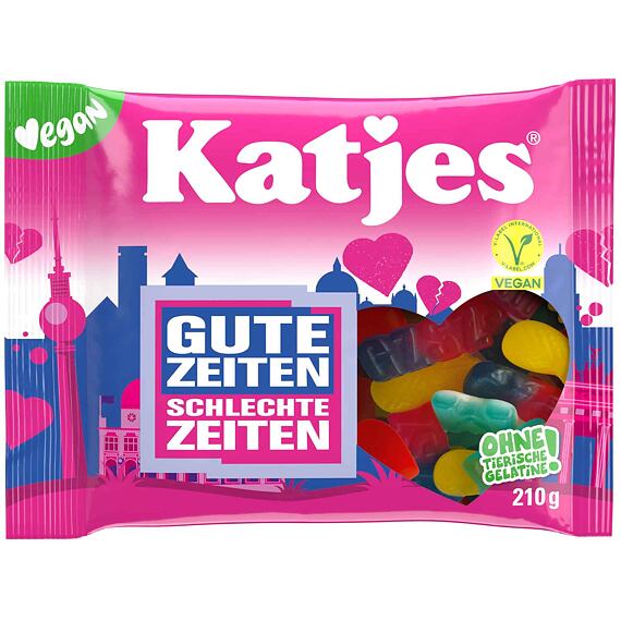 Katjes DE GZSZ RTL Vegan pěnové želé bonbóny s příchutí ovoce 210 g