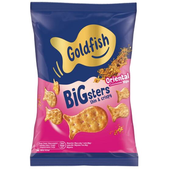 Goldfish EU BIGsters krekry ve tvaru rybiček s orientálním kořením 80 g