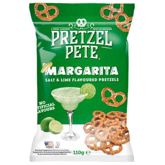 Pretzel Pete mini slané preclíky s příchutí Margarita limetka 110 g
