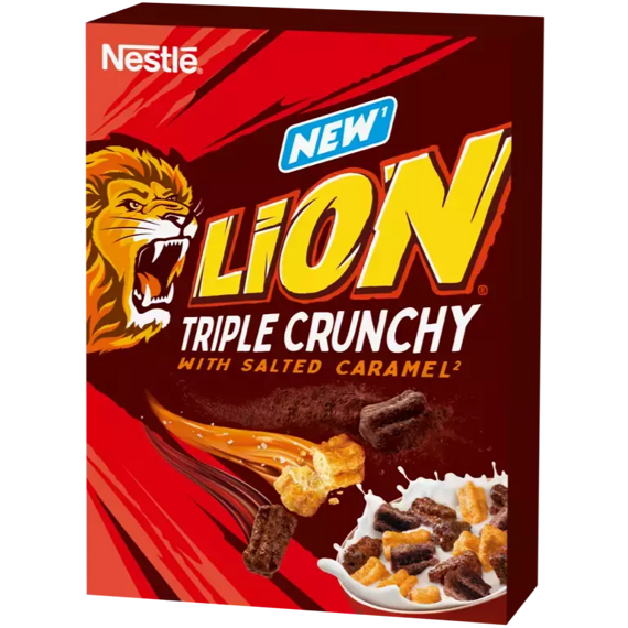 Nestlé Lion EU Triple Crunchy Salted Caramel-Flavored Cereal, 300 g