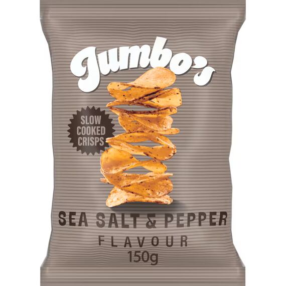 Jumbo's bramborové chipsy s příchutí soli a pepře 150 g