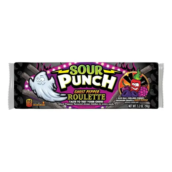 Sour Punch pendreky s příchutí maliny, třešně, hroznu a chilli papričky 91 g