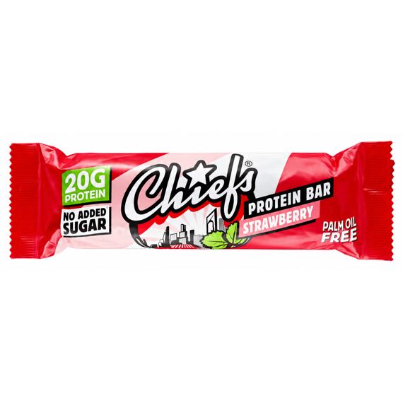 Chiefs Protein Bar with Strawberry-Flavored Filling, 55 g