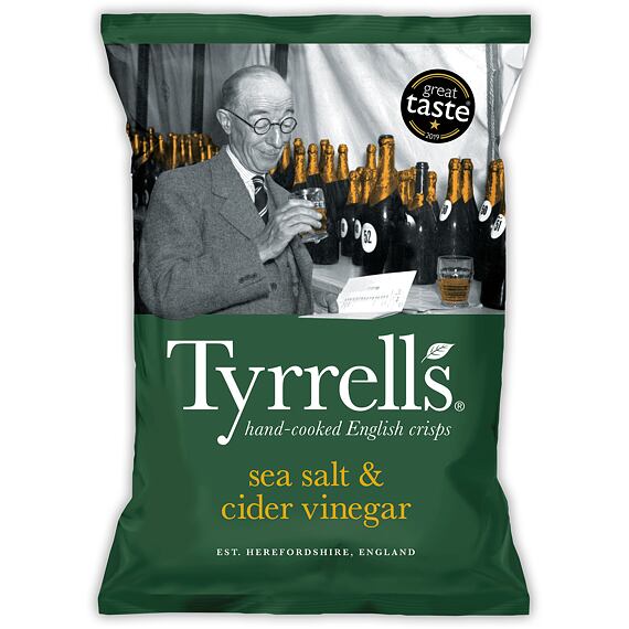 Tyrrells sea salt & apple vinegar potato chips 150 g