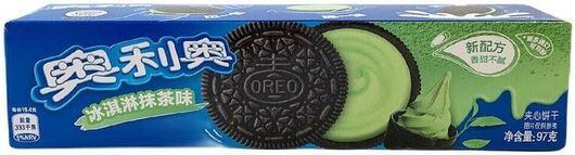 Oreo sušenky s náplní s příchutí matcha zmrzliny 97 g