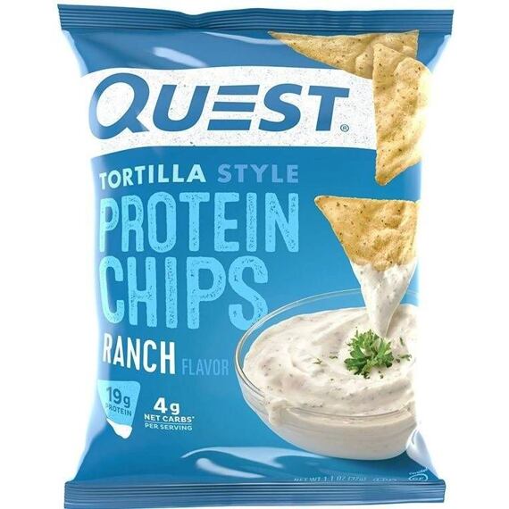 Quest proteinové tortillové chipsy s příchutí dresingu Ranch 32 g