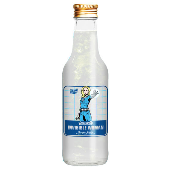 Marvel The Fantastic Four Invisible Woman třpytivý nápoj s příchutí krémové sody 330 ml