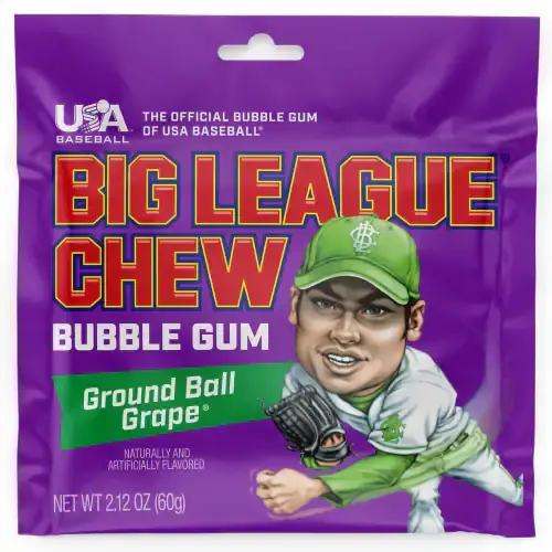 Big League Chew jerky gum with grape flavor 60 g