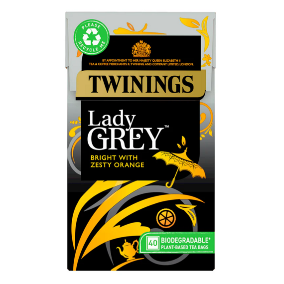 Twinings Lady Grey černý čaj s pomerančovým aroma 40 ks 100 g