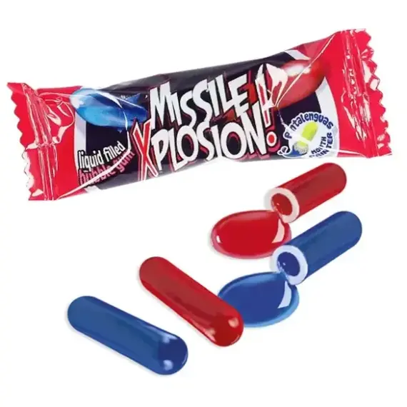 Fini Missile Xplosion! sour chewing gum with strawberry and currant flavor 4.7 g