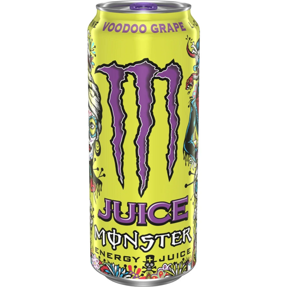 Monster USA Juice Voodoo sycený energetický nápoj s příchutí hroznů 473 ml