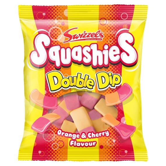 Swizzels Squashies pěnové bonbonky s příchutí pomerančů a třešní 120 g