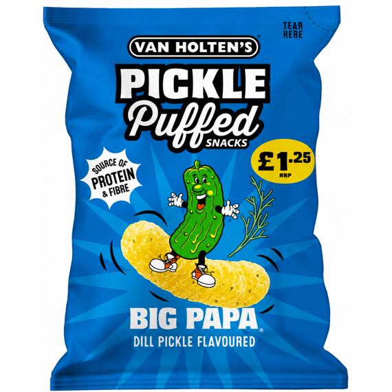 Van Holten's Big Papa křupky z červené čočky a kukuřice s okurkovou příchutí 50 g PM