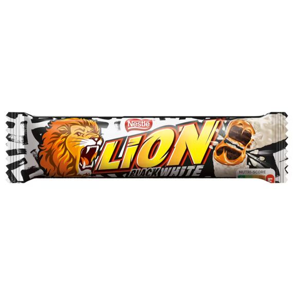 Lion EU Black & White Brownie-Flavored Bar in White Chocolate with Caramel, 42 g