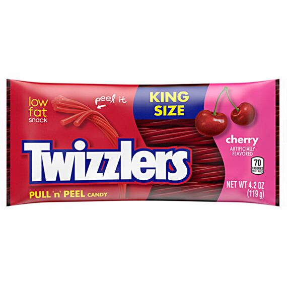 Twizzlers Pull 'n' Peel pendreky s příchutí třešně 119 g