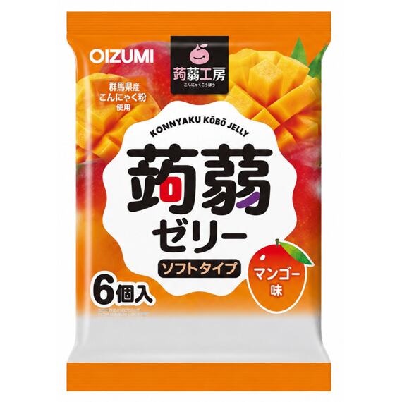 Oizumi JAP nízkokalorické konjakové želé s příchutí manga 6pack 112 g