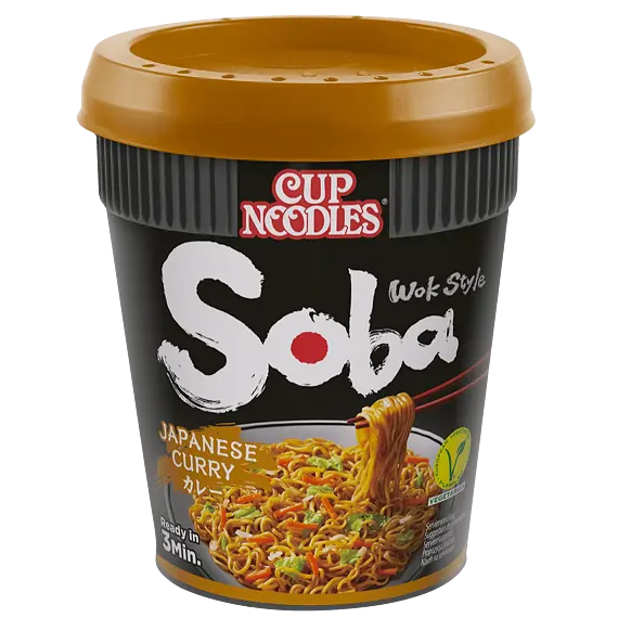 Nissin Soba Cup Japonské Kari instantní nudle 90 g