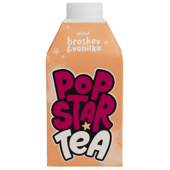 POPSTAR Tea příchuť broskev & vanilka 500 ml