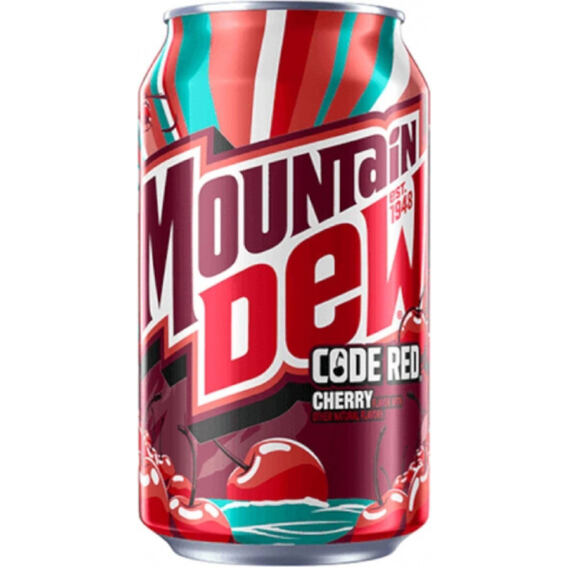 Mountain Dew USA Code Red sycená limonáda s příchutí třešně 355 ml