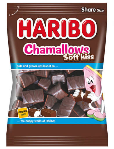 Haribo DE Chamallows Soft Kiss Marshmallows in Milk Chocolate, 200 g